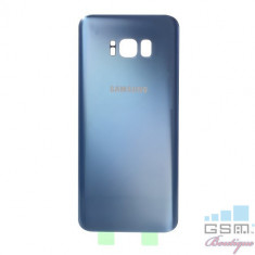 Capac Baterie Spate Samsung Galaxy S8 Plus G955 Cu Adeziv Sticker Albastru foto