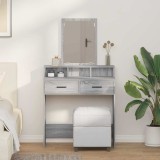 Cumpara ieftin Masă de toaletă cu sertare, gri sonoma, 79x41x140 cm