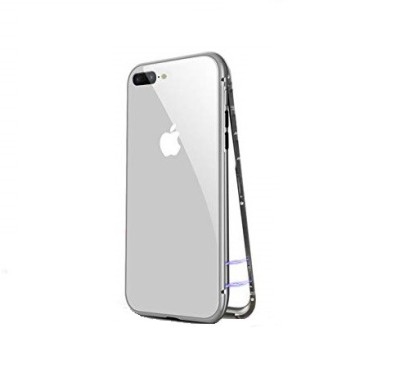 Husa compatibila cu Apple pentru Iphone 8 Magnetica Silver, MyStyle Perfect Fit cu spate de sticla securizata premium foto