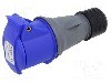 Conector alimentare AC, IEC 60309, IP44, 16A, 250V AC, 3 pini, AMPHENOL - 2CMA102003R1000