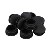 Set 25 Capace Plastic Teava Rotunda Ø50mm Negre EmaConstruct - Protectie Stalpi Gard