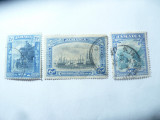 3 Timbre Jamaica colonie brit. : 1920 2 1/2p , 1932 2 1/2p si 6p stampilate