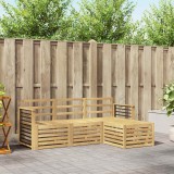 vidaXL Set de canapele de exterior 4 pcs Alb Lemn Solid de Acacia 3391644