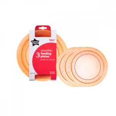 Set 3 farfurii Essential 12luni+ Portocaliu, 3 bucati, Tommee Tippee foto