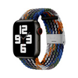 Cumpara ieftin Curea Apple Watch Braided Loop Rainbow Denim 41 40 38mm