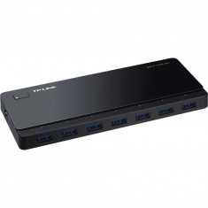 HUB extern TP-LINK conectare prin USB 3.0 alimentare retea 220 V cablu 1 m negru UH700 foto