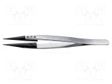 Pensetă ESD IDEAL-TEK cu capete interschimbabile, v&acirc;rf ascuțit, 130mm