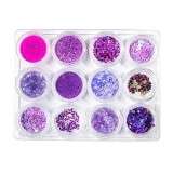 Kit nail art 12 buc - culoare violet, INGINAILS