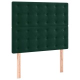 Cumpara ieftin Tablie de pat verde inchis 100x5x118/128 cm catifea