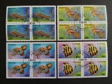Set Blocuri de 4 Timbre Tanzania 1995 &ndash; 24 timbre Faună Marină / Pești, Ștampilă de Prima Zi Dar Es Salaam -A583