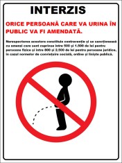 Placuta cine va urina in public va fi amendata foto