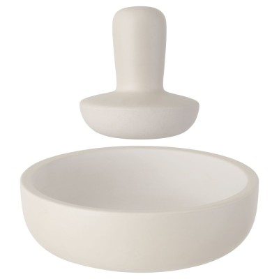 Mojar cu pistil BergHOFF, 2 piese, 17 cm, Ceramica, Alb HighLine Cooking foto