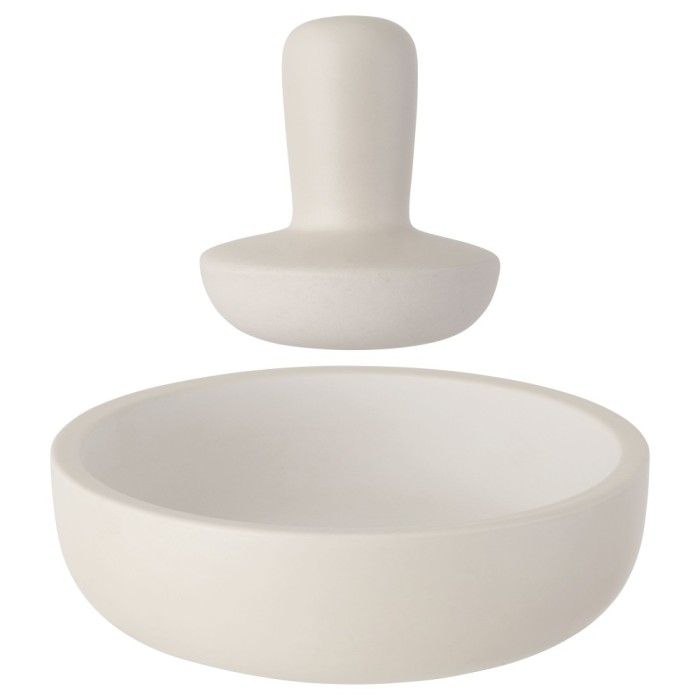 Mojar cu pistil BergHOFF, 2 piese, 17 cm, Ceramica, Alb HighLine Cooking