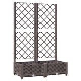 Cumpara ieftin Jardiniera de gradina cu spalier maro, 80x40x121,5 cm, PP