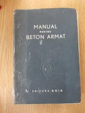 MANUAL PENTRU BETON ARMAT, 1947 foto