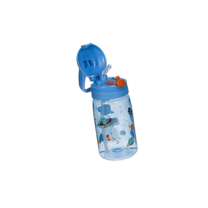 Sticla apa pentru copii, Spatiu, albastru, gradinita, Baieti, 430ml, ATU-085659