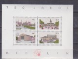BERLIN 1987 CLADIRI ISTORICE, COLITA SERIE, BLOC ,MNH