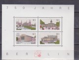 BERLIN 1987 CLADIRI ISTORICE, COLITA SERIE, BLOC ,MNH, Nestampilat