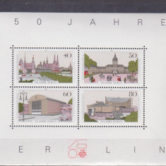 BERLIN 1987 CLADIRI ISTORICE, COLITA SERIE, BLOC ,MNH