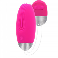 Ou Vibrator Funky Remote Egg 10 Moduri Vibratii Silicon Roz