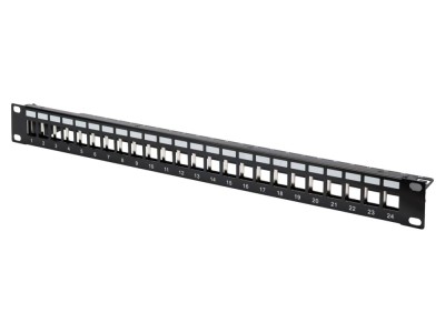 Patch Panel Keystone Negru 24 Porturi 19&amp;quot; DIGITUS foto
