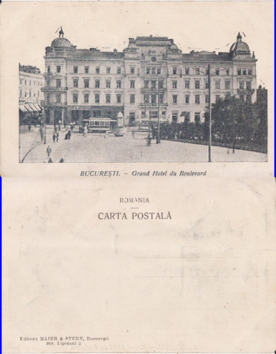 Bucuresti- Hotel Bulevard-tramvai