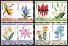St Vincent Grenadines 1985 Mi 381/388 MNH - Flori foto