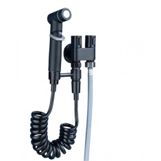 Set de dus ambrasmart de tip bideu cu pulverizator de apa din alama pentru toaleta, economizor de spatiu, cu control dual, evacuare cu unul in doua, s