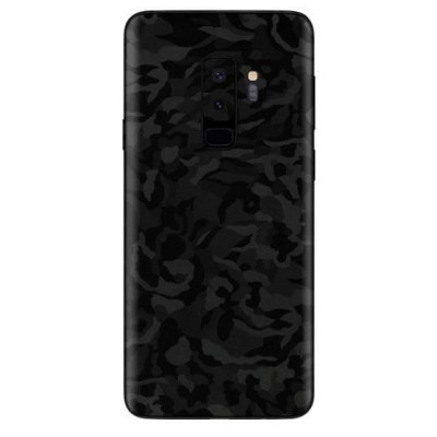 Set Folii Skin Acoperire 360 Compatibile cu Samsung Galaxy S9 Plus (2 Buc) - ApcGsm Wraps Shadow Black foto