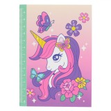 Carnet Notițe Unicorn, A6, Copertă Moale, Multicolor, 40 File, Cu Riglă, Oem