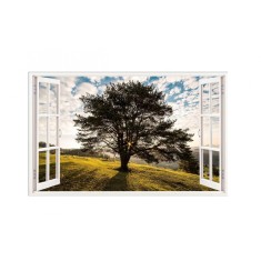 Sticker decorativ, Fereastra 3D, Pom, 85 cm, 632STK