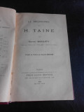 La Philosophie de H. Taine - Giacomo Barzellotti (carte in limba franceza)