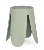 Taburet piele ecologica verde Imogen 37x47 cm