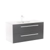 Dulap inferior Vario Clam 100 cu lavoar alb-antracit