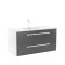 Dulap inferior Vario Clam 100 cu lavoar alb-antracit