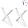 VidaXL Picioare pentru măsuță de cafea, 2 buc., alb, 70x(42-43,3) cm, oțel 4012713