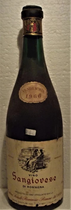 A14- VIN sangiovese di romagna, recoltare 1966 cl 72 gr 12,5