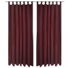 Draperii micro-satin cu bride, 140 x 225 cm, roșu bordo, 2 buc. 130363