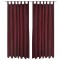 Draperii micro-satin cu bride, 140 x 225 cm, roșu bordo, 2 buc. 130363