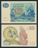 SUEDIA █ bancnota █ 50 Kronor █ 1976 █ P-53b █ UNC necirculata