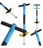 Pogo Stick Reglabil pentru Copii Cadru din Otel Antiderapant, Albastru Max. 40 kg