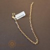 Bratara unisex placata cu aur 18K, model cu zale medii cubice, 19 cm, SaraTremo