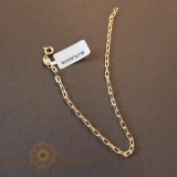 Bratara unisex placata cu aur 18K, model cu zale medii cubice, 19 cm