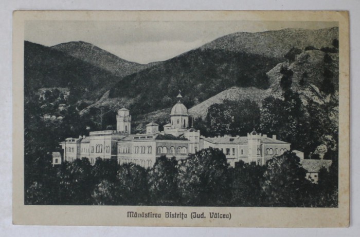 MANASTIREA BISTRITA ( JUDETUL VALCEA ) , CARTE POSTALA , 1924