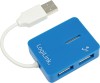 HUB extern LOGILINK, porturi USB: USB 2.0 x 4, conectare prin USB 2.0, cablu 0.05 m, albastru, &quot;UA0136&quot; (timbru verde 0.8 lei)