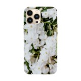 Husa compatibila cu Apple iPhone 14 Pro Max model White petals, Silicon, TPU, Viceversa, Transparent, Carcasa