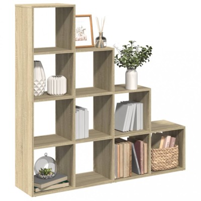 vidaXL Bibliotecă/separator cameră stejar sonoma 131,5x29x131,5cm lemn 857969 foto