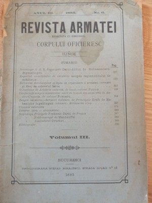 revista armatei - no 6, 1885 foto