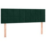 Cumpara ieftin Tablii de pat, verde inchis, 144x5x78/88 cm, catifea