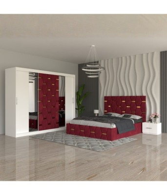 Dormitor Sofia Rosu 160x200cm foto